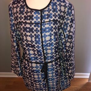 Gorgeous finity blue & silver brocade jacket.